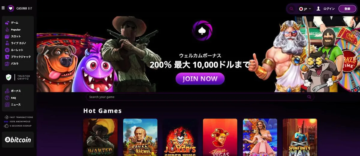 Casino Sky 入金画面